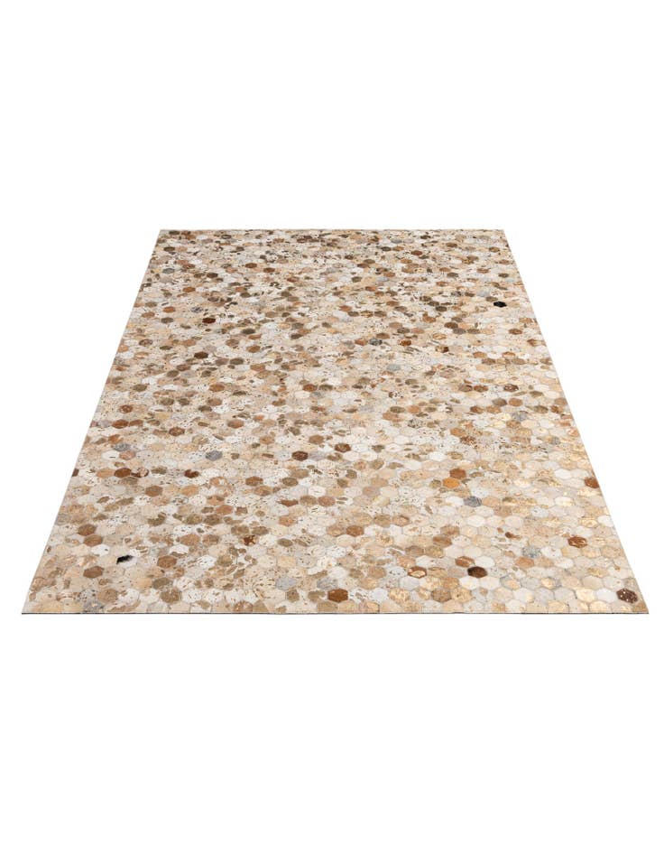 Detail image of  5' 1 x 7' 11 Cowhide - Patchwork Rug