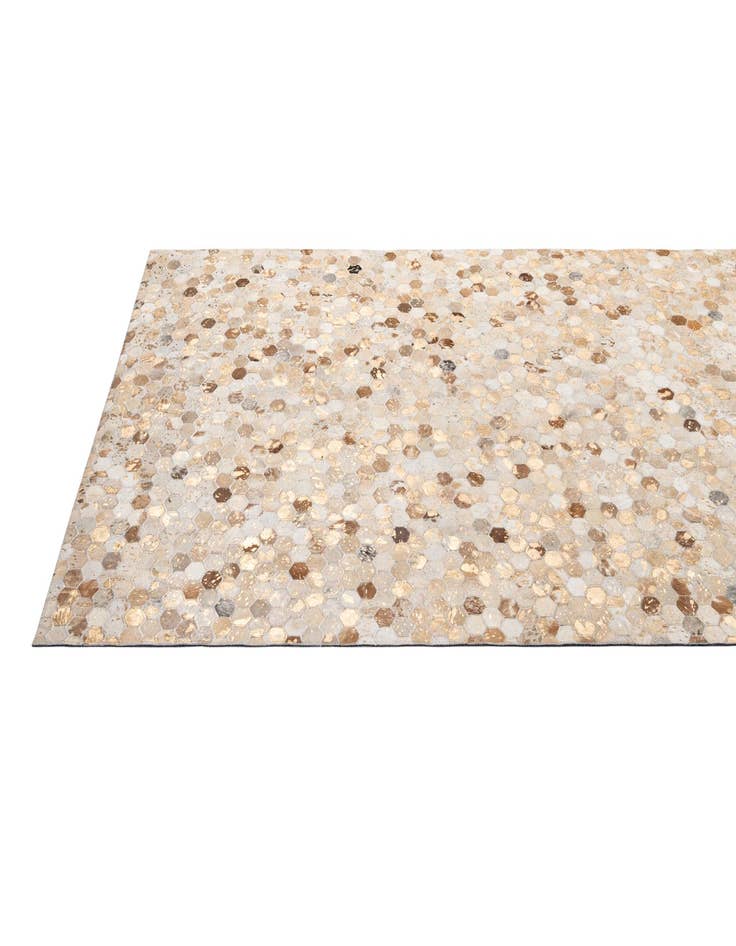 Detail image of  5' 1 x 7' 11 Cowhide - Patchwork Rug