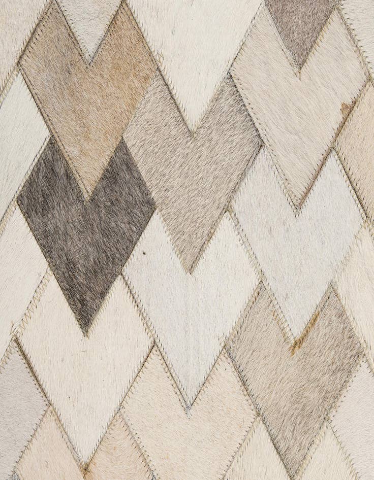 Detail image of  5' 2 x 7' 11 Cowhide - Patchwork Rug