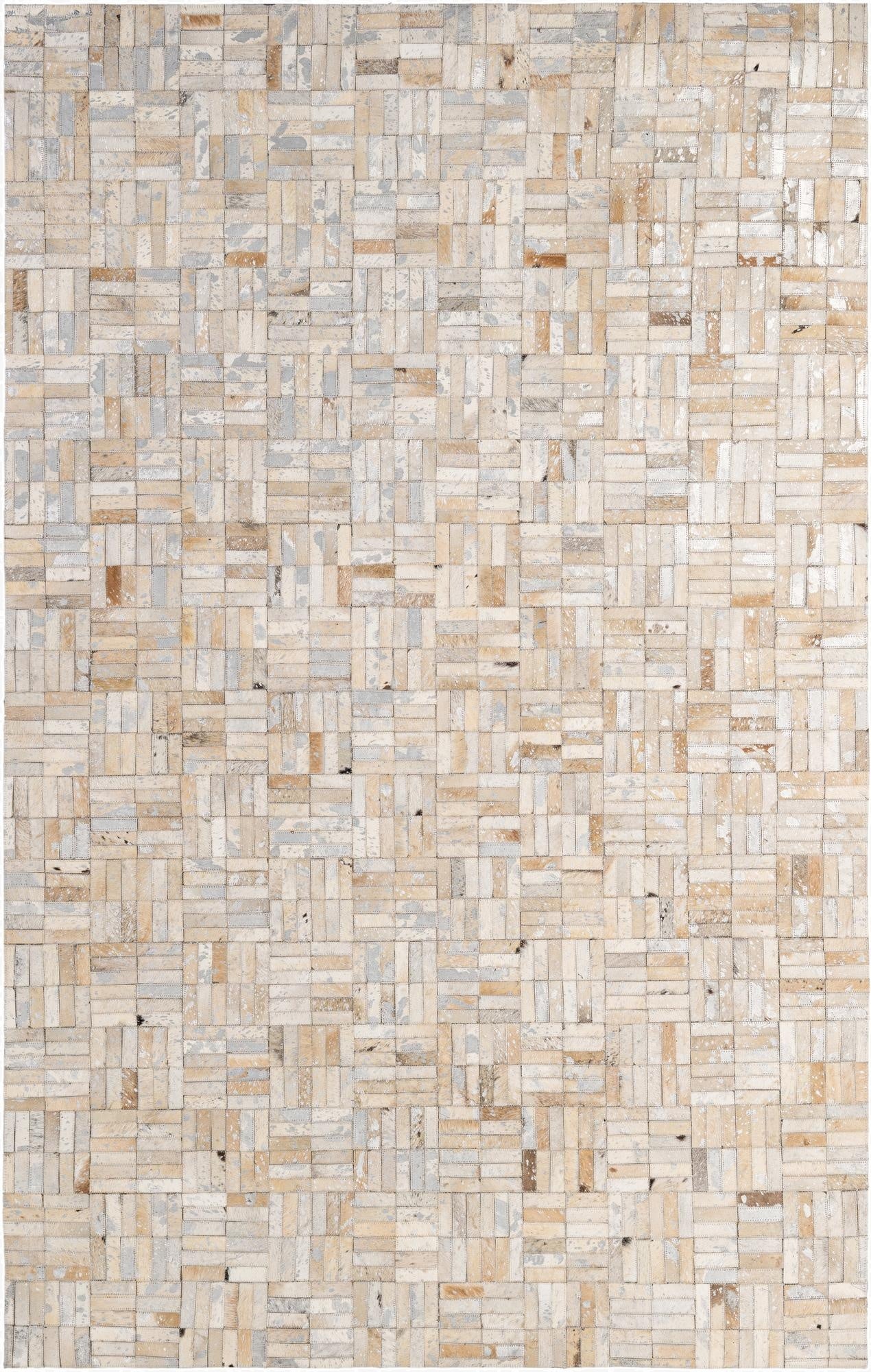  5' x 7' 10 Cowhide - Patchwork Rug