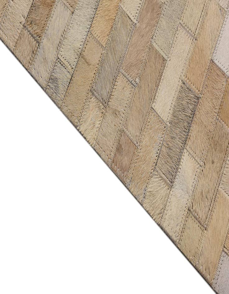 Detail image of  4' 8 x 6' 6 Cowhide Leather Rug