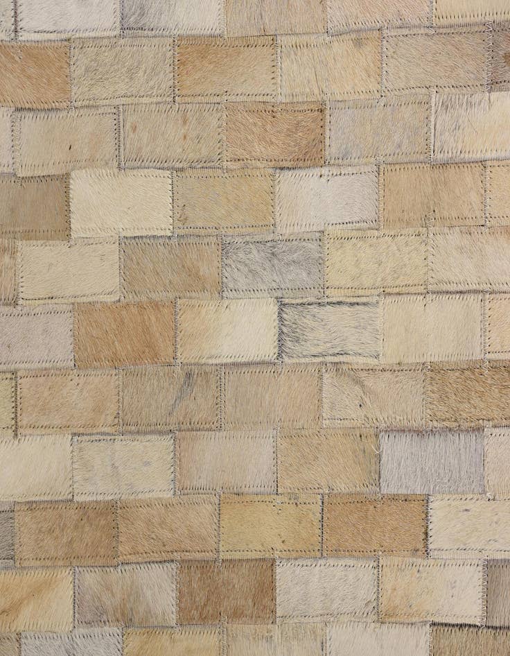 Detail image of  4' 8 x 6' 6 Cowhide Leather Rug