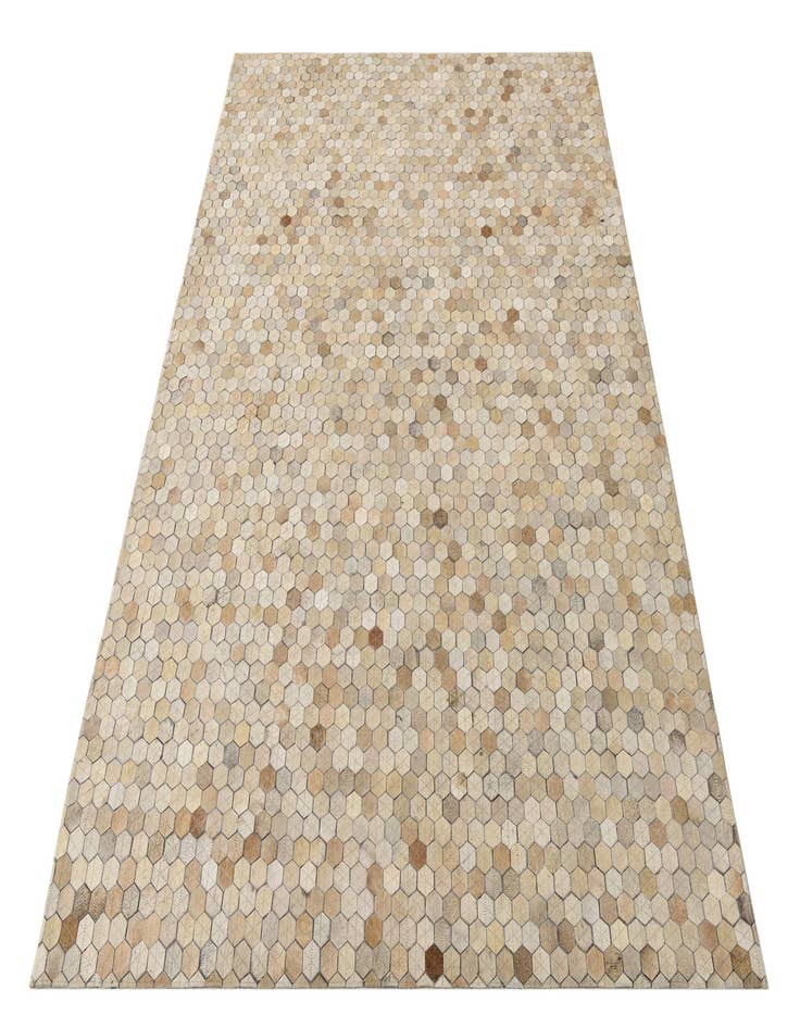 Detail image of  4' 10 x 6' 8 Cowhide Leather Rug