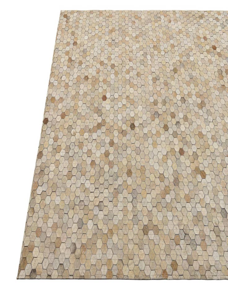 Detail image of  4' 10 x 6' 8 Cowhide Leather Rug