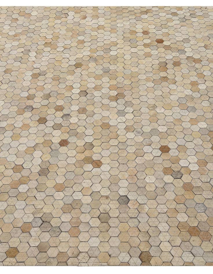 Detail image of  4' 10 x 6' 8 Cowhide Leather Rug