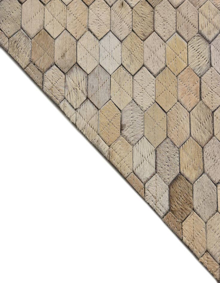 Detail image of  4' 10 x 6' 8 Cowhide Leather Rug