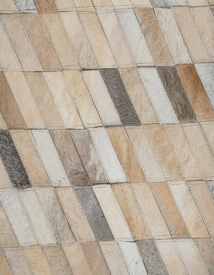 Detail image of  5' 2 x 8' Cowhide Leather Rug