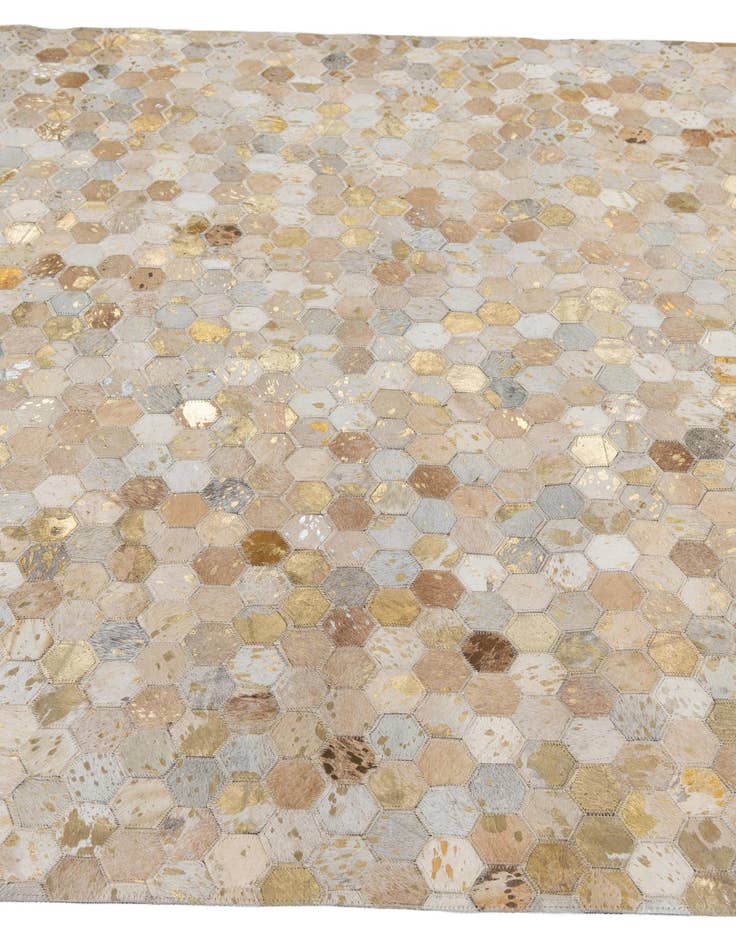 Detail image of  5' 2 x 8' Cowhide Leather Rug