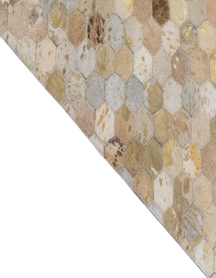 Detail image of  5' 2 x 8' Cowhide Leather Rug