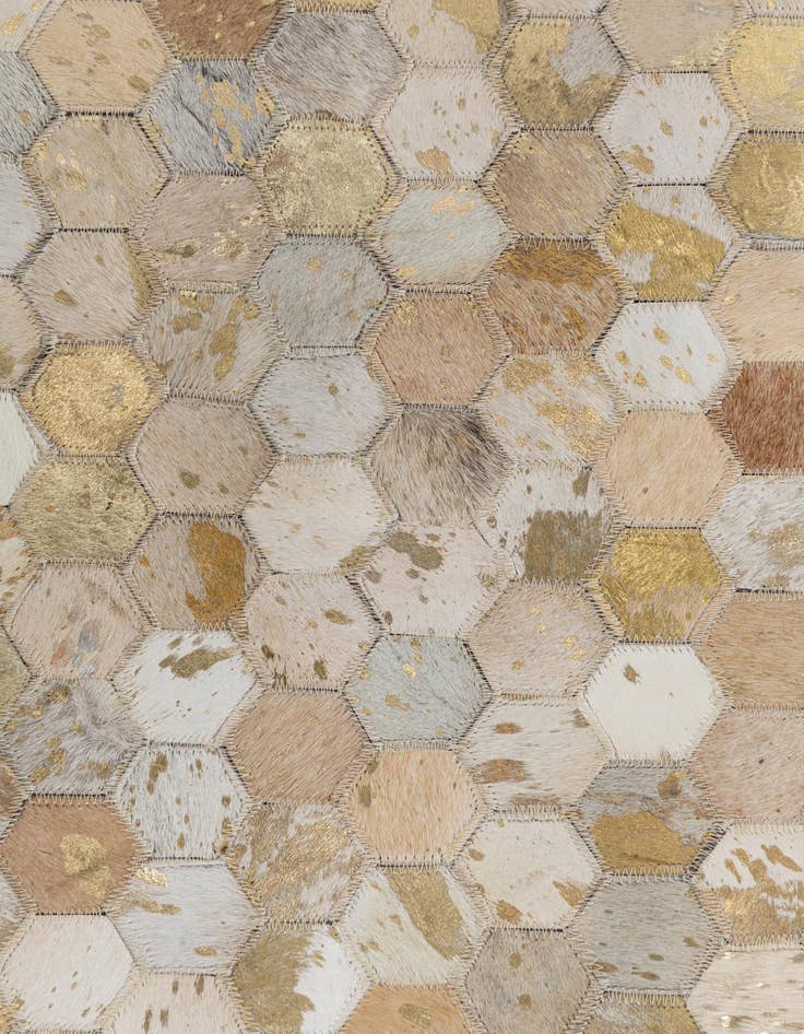 Detail image of  5' 2 x 8' Cowhide Leather Rug