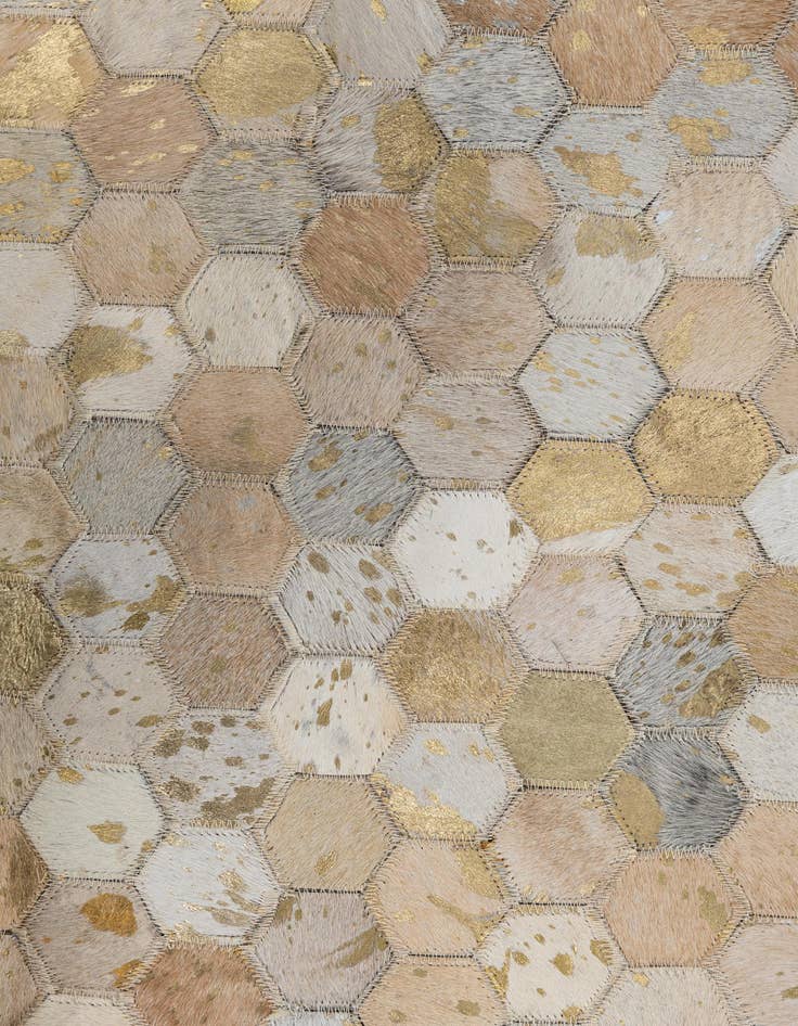 Detail image of  5' 2 x 8' Cowhide Leather Rug