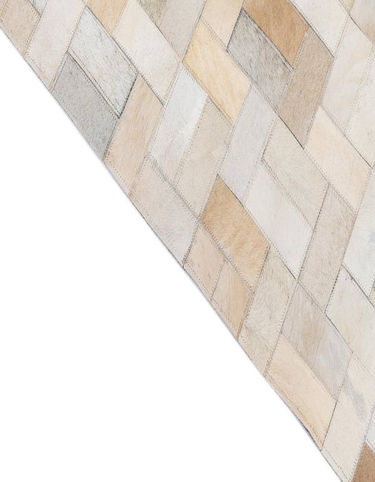 Detail image of  8' 1 x 10' Cowhide Leather Rug