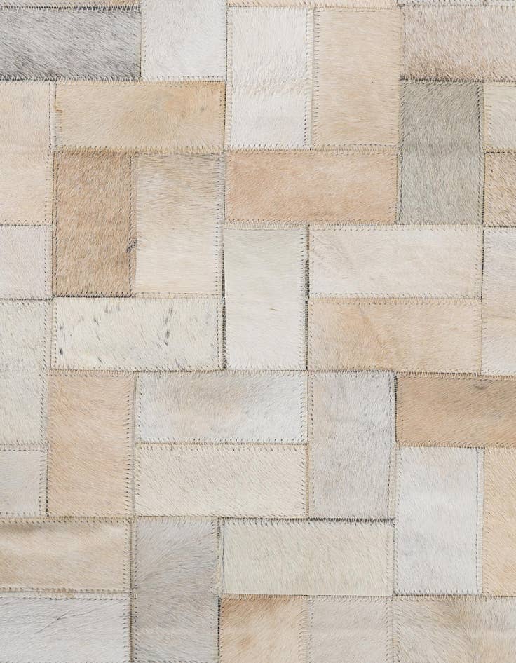 Detail image of  8' 1 x 10' Cowhide Leather Rug