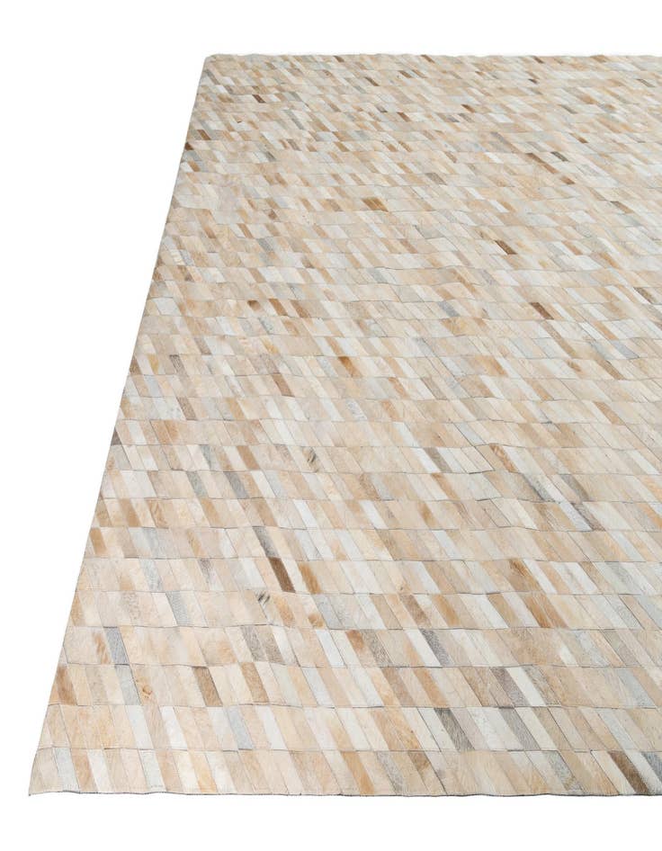 Detail image of  8' 2 x 9' 10 Cowhide Leather Rug