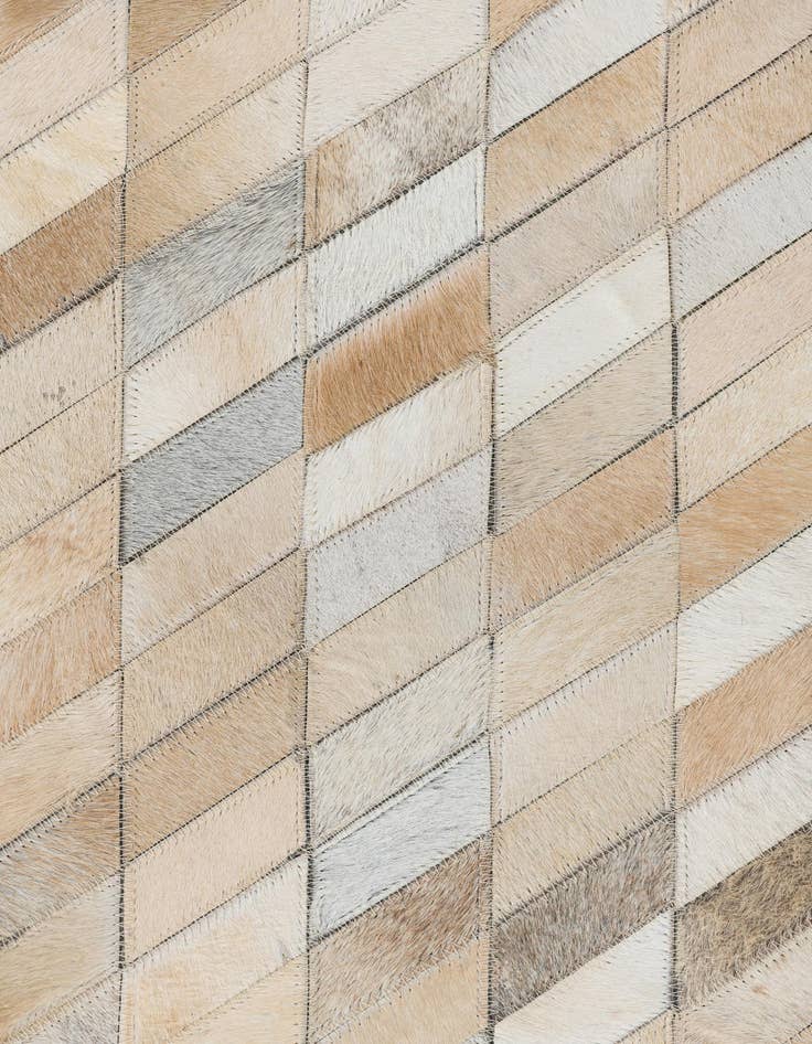 Detail image of  8' 2 x 9' 10 Cowhide Leather Rug