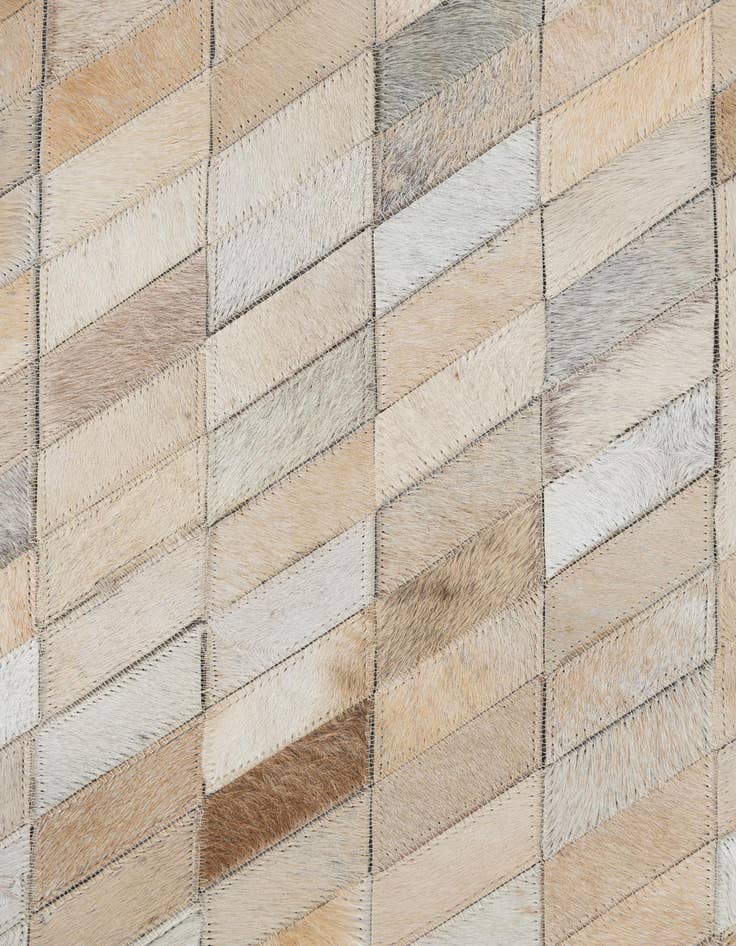 Detail image of  8' 2 x 9' 10 Cowhide Leather Rug