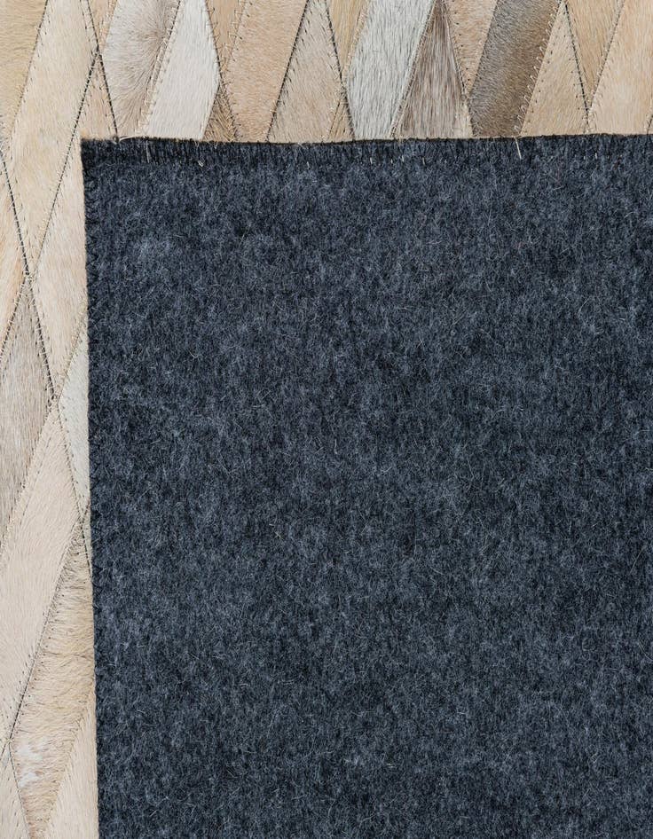 Detail image of  8' 2 x 9' 10 Cowhide Leather Rug