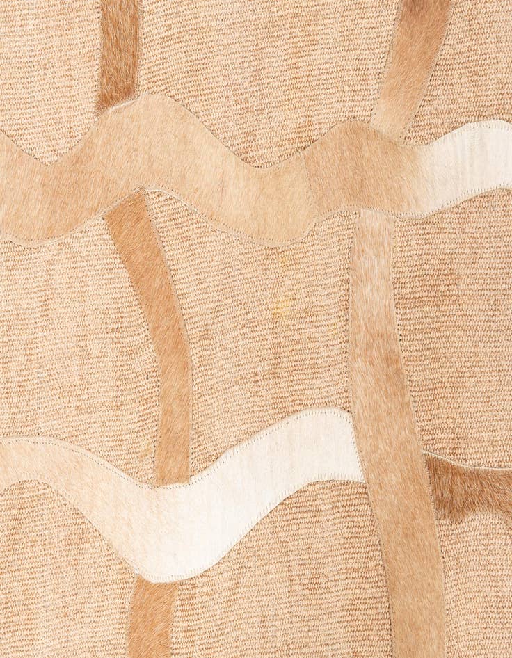 Detail image of  4' 1 x 6' Cowhide Leather Rug