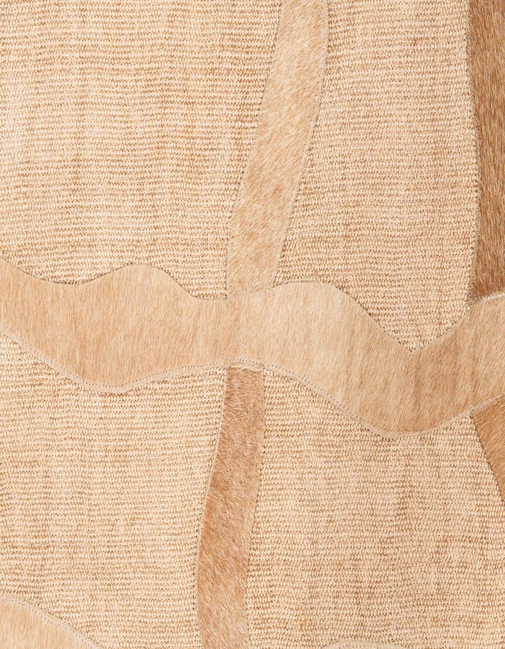 Detail image of  4' 1 x 6' Cowhide Leather Rug