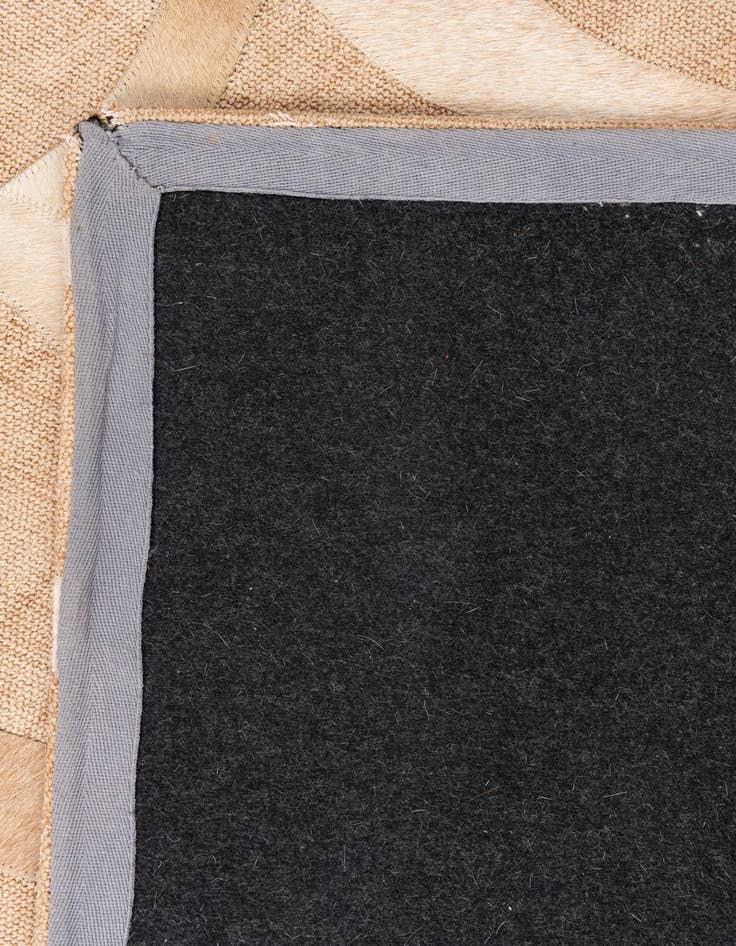 Detail image of  4' 1 x 6' Cowhide Leather Rug