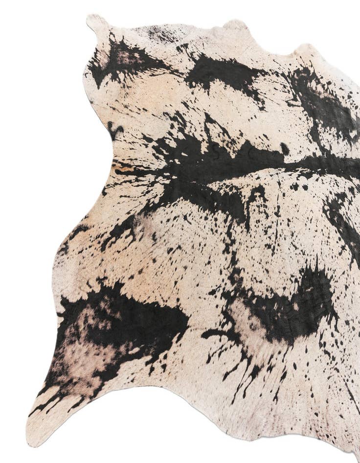 Detail image of  6' 3 x 7' 2 Cowhide Leather Rug