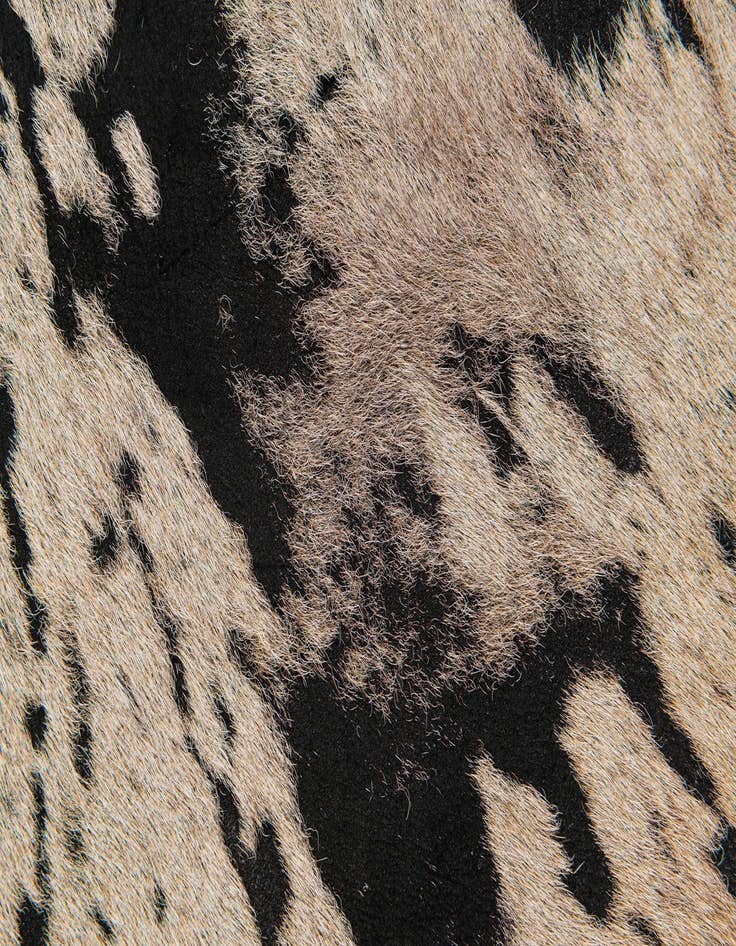 Detail image of  6' 3 x 7' 2 Cowhide Leather Rug