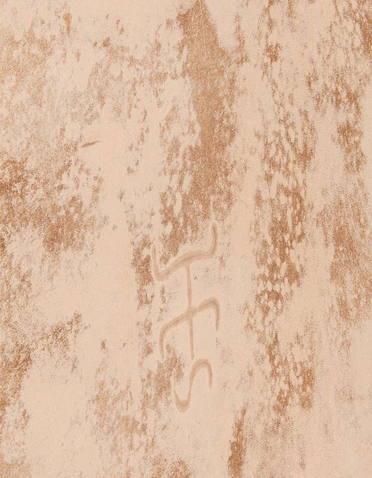 Detail image of  6' 6 x 7' 7 Cowhide Leather Rug