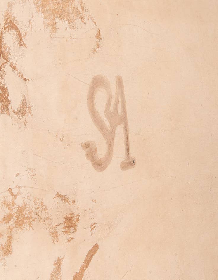 Detail image of  6' 6 x 7' 6 Cowhide Leather Rug