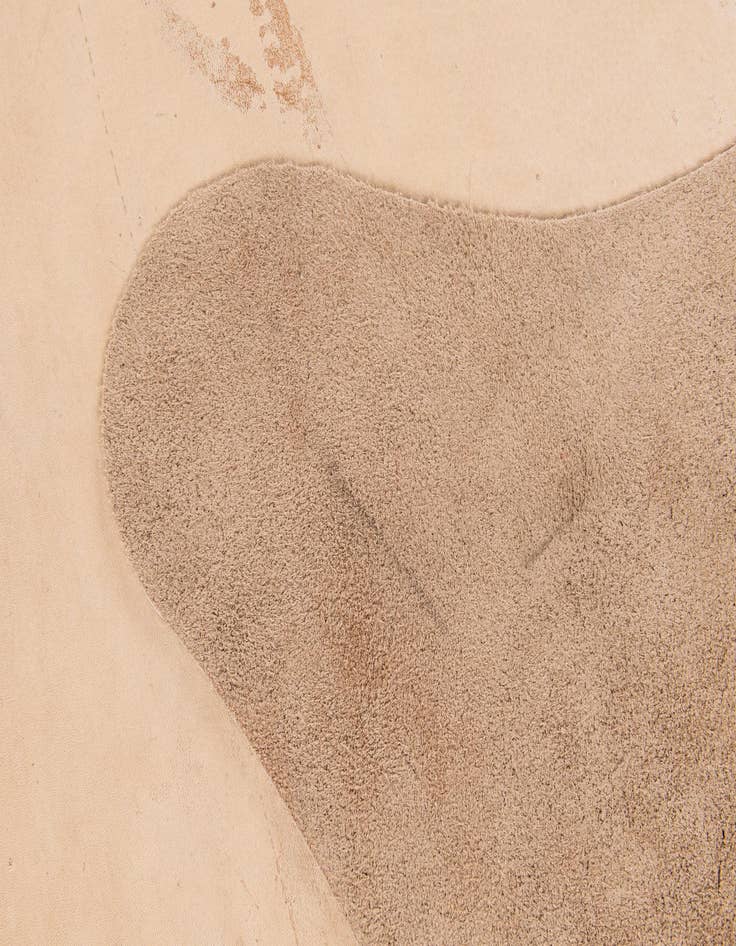 Detail image of  6' 6 x 7' 6 Cowhide Leather Rug