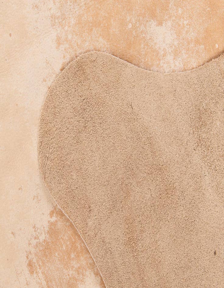 Detail image of  5' 10 x 7' Cowhide Leather Rug