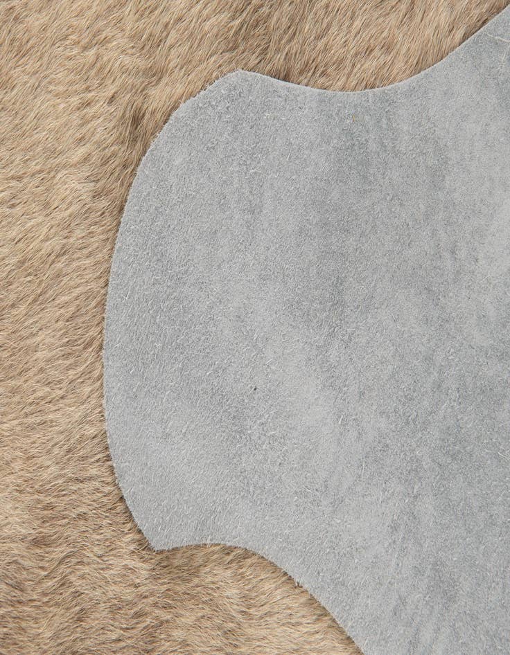 Detail image of  5' 4 x 6' 2 Cowhide Leather Rug