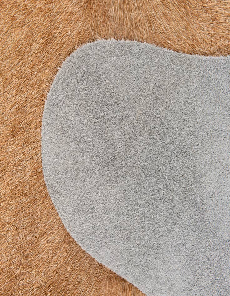 Detail image of  5' 5 x 6' 5 Cowhide Leather Rug