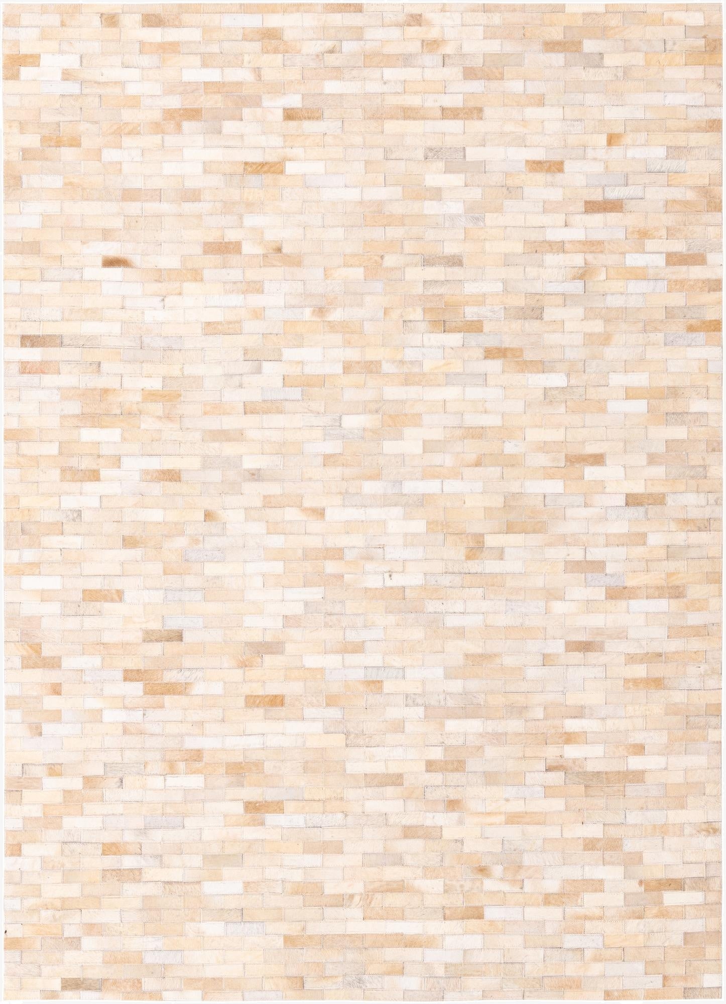  4' 8 x 6' 6 Cowhide Leather Rug