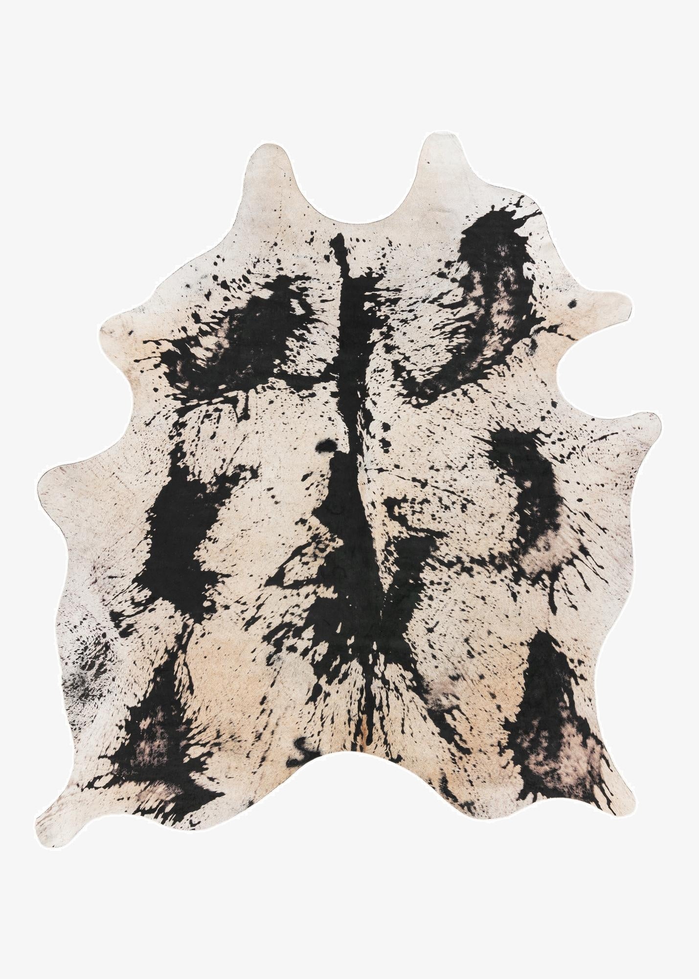  6' 3 x 7' 2 Cowhide Leather Rug