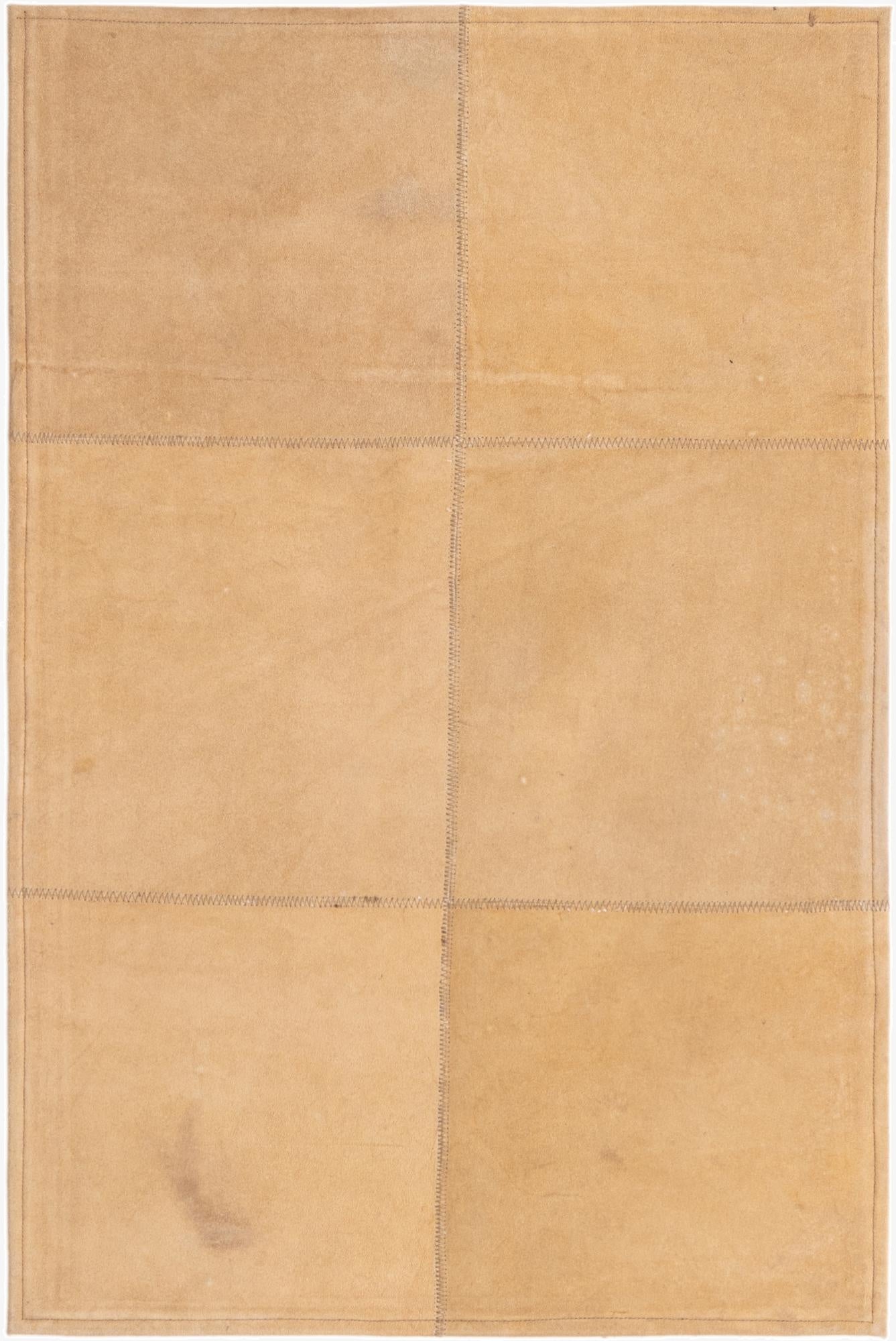  2' x 3' Cowhide Leather Rug