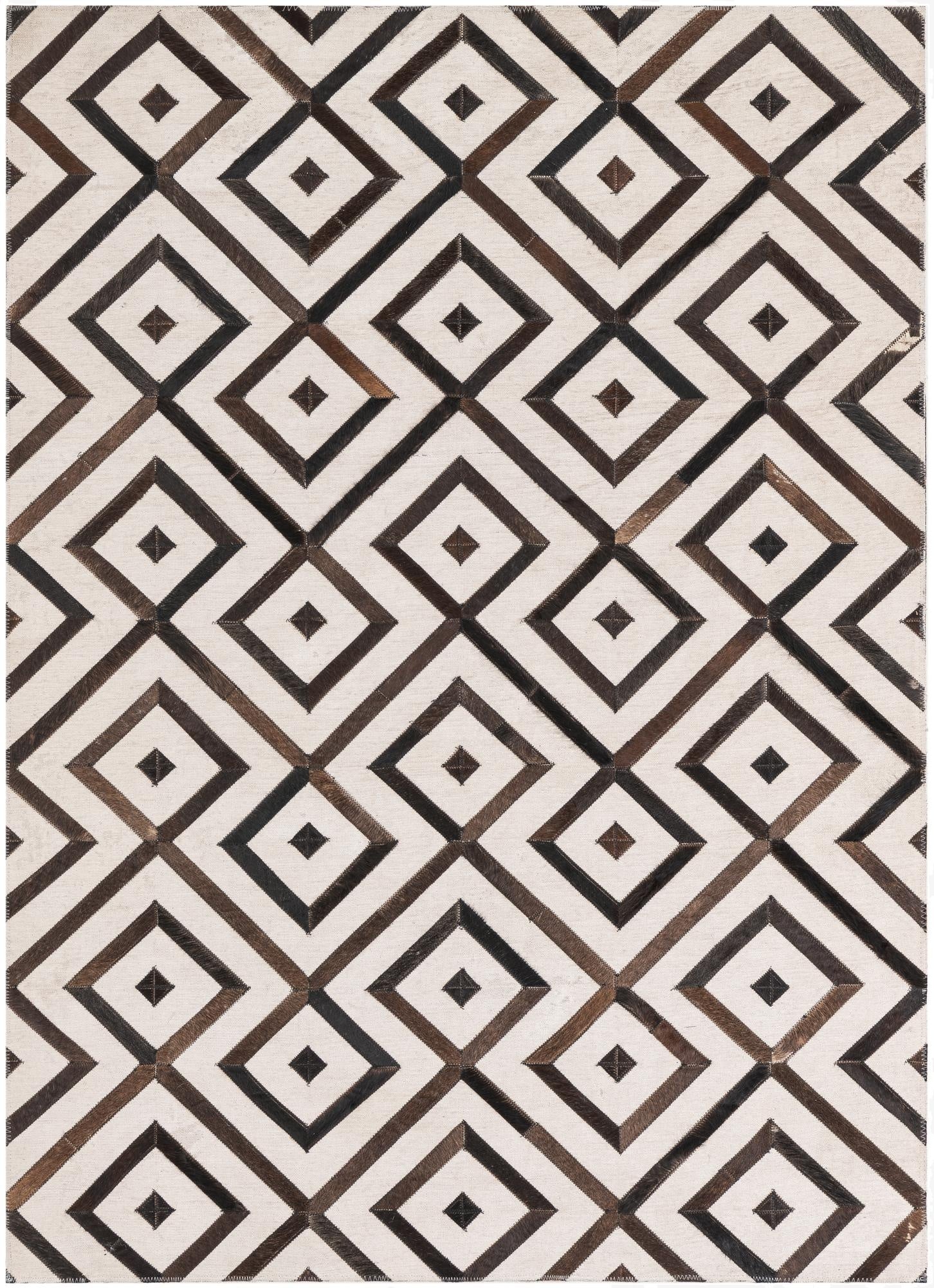  4' x 5' 5 Cowhide Leather Rug