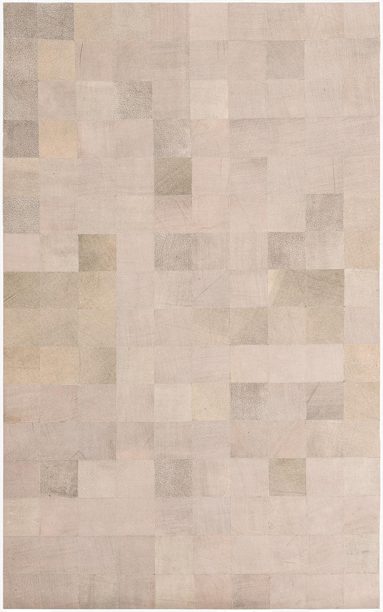  5' 2 x 7' 10 Cowhide Leather Rug