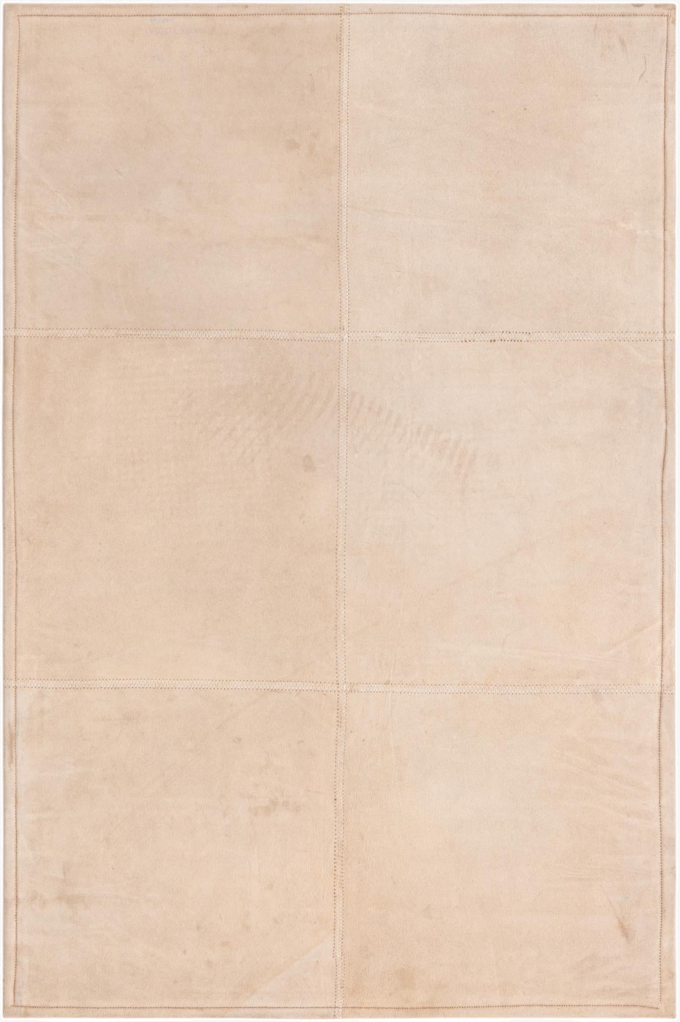  2' x 3' Cowhide Leather Rug