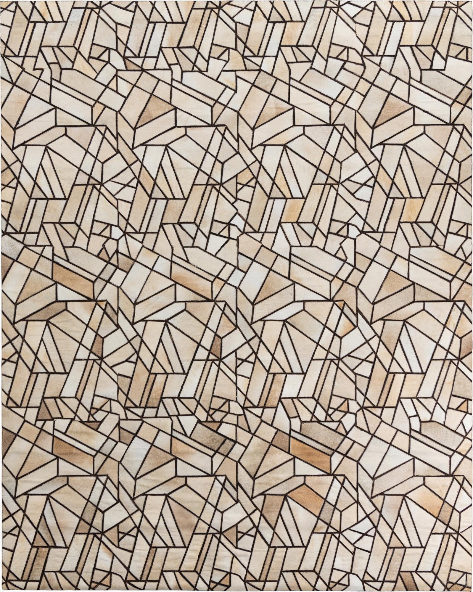  8' x 9' 10 Cowhide Leather Rug