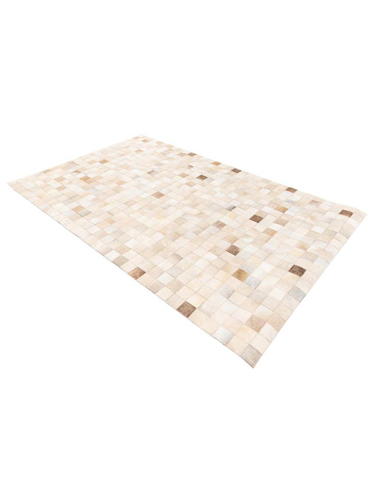 Detail image of  4' 11 x 7' 10 Cowhide Stocks Rug