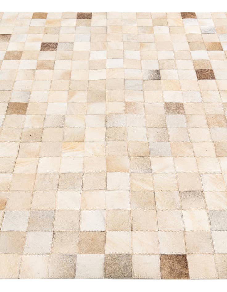 Detail image of  4' 11 x 7' 10 Cowhide Stocks Rug