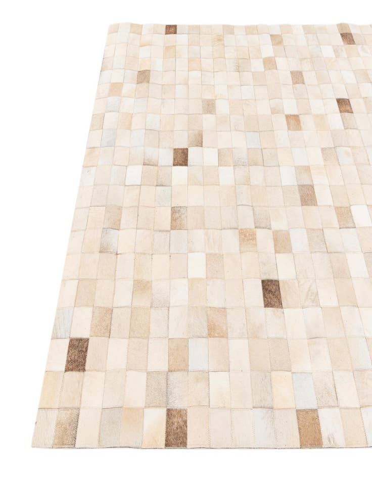 Detail image of  4' 11 x 7' 10 Cowhide Stocks Rug