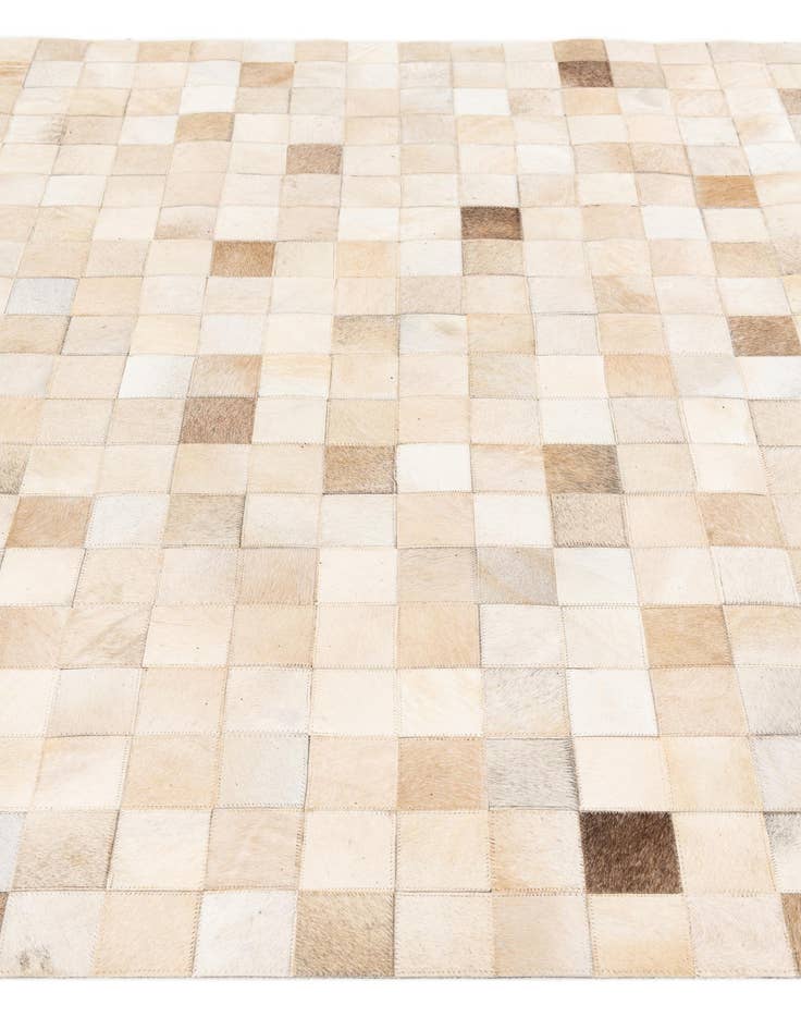 Detail image of  4' 11 x 7' 10 Cowhide Stocks Rug