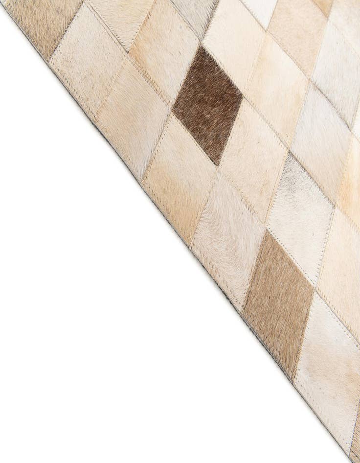 Detail image of  4' 11 x 7' 10 Cowhide Stocks Rug