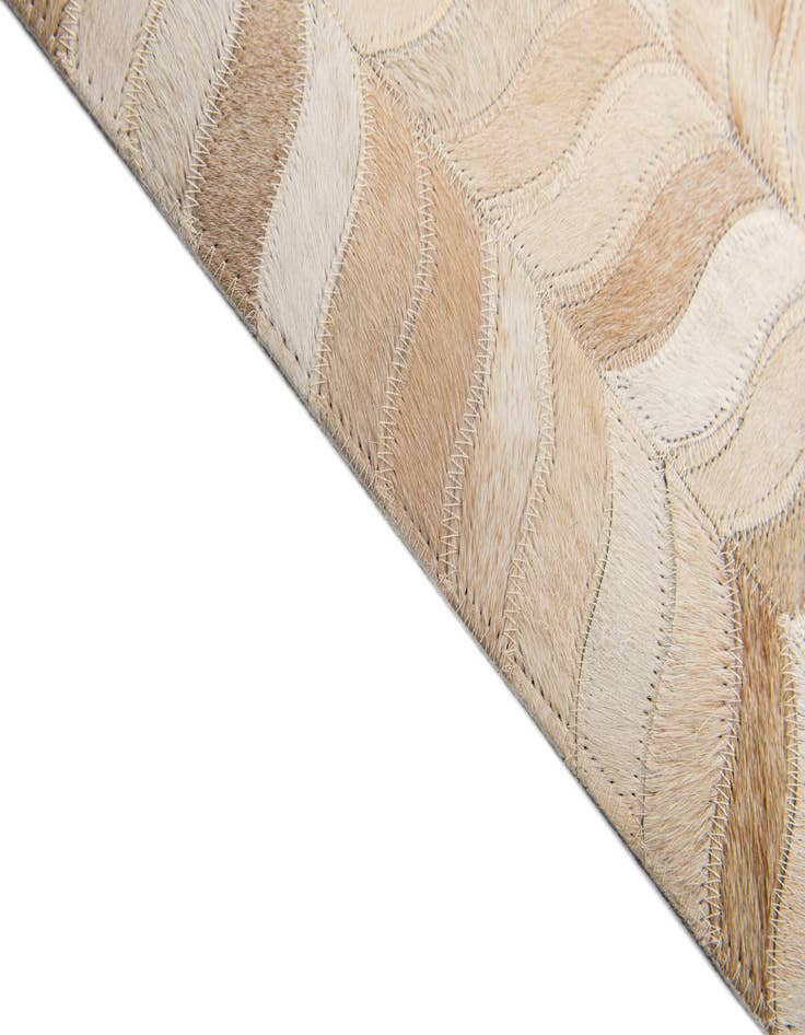 Detail image of  5' 8 x 7' 8 Cowhide Stocks Rug