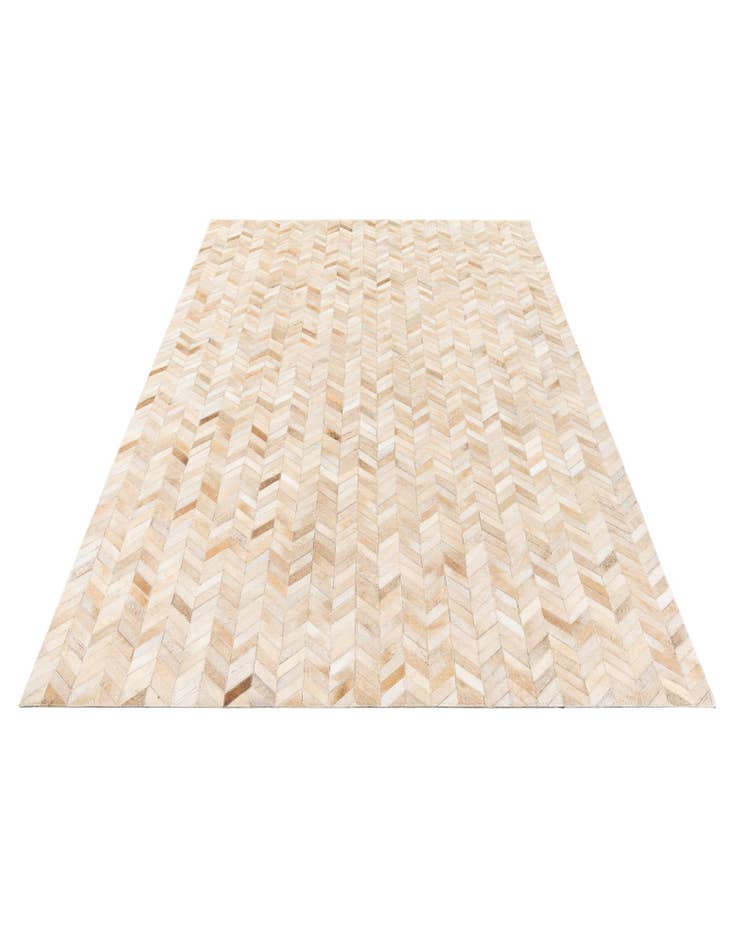 Detail image of  5' 1 x 7' 11 Cowhide Stocks Rug