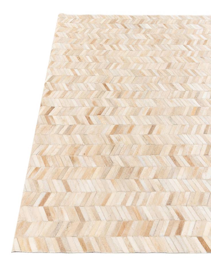 Detail image of  5' 1 x 7' 11 Cowhide Stocks Rug