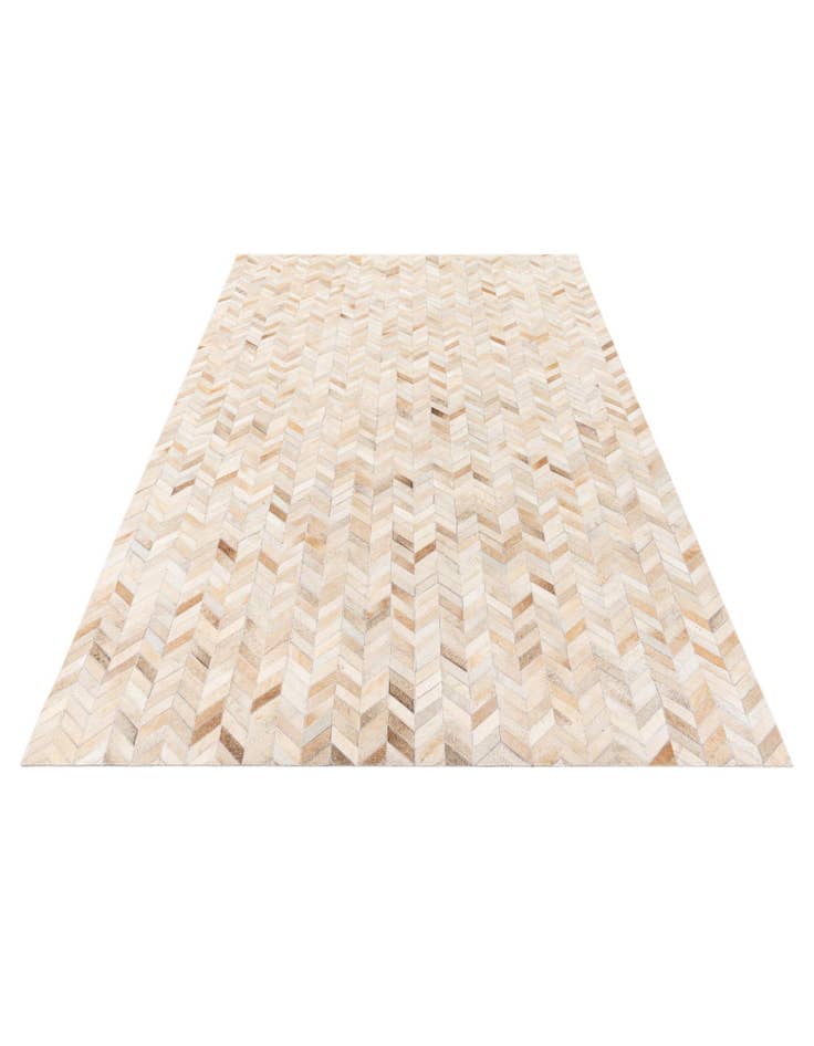 Detail image of  5' 1 x 7' 10 Cowhide Stocks Rug