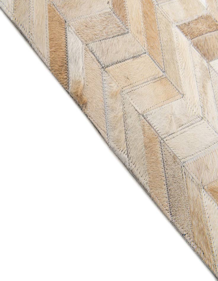 Detail image of  5' 1 x 7' 10 Cowhide Stocks Rug