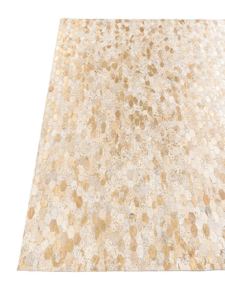 Detail image of  5' 3 x 7' 5 Cowhide Stocks Rug